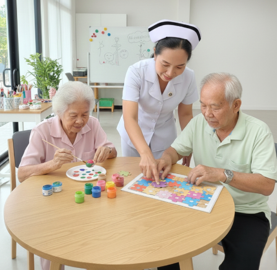 dearcarefamily การฟื้นฟูร่างกาย ด้านกายภาพบำบัดและด้านกิจกรรมบำบัด