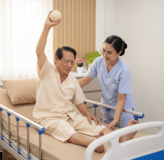 dearcarefamily การฟื้นฟูร่างกาย ด้านกายภาพบำบัดและด้านกิจกรรมบำบัด